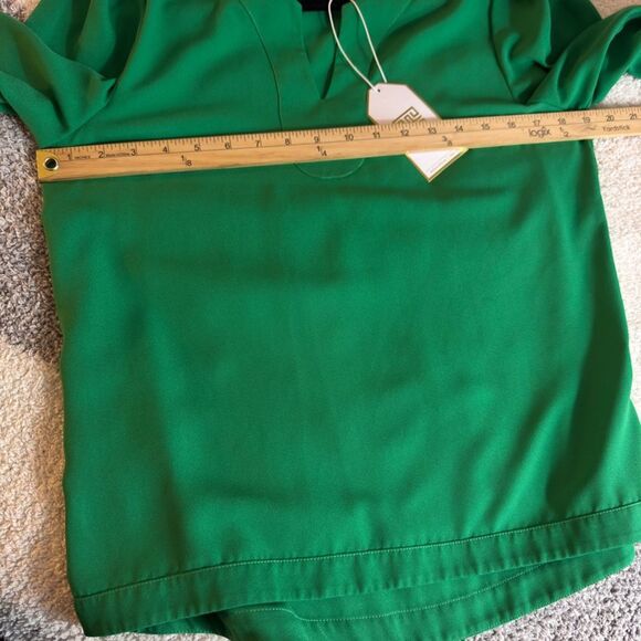 Emily McCarthy Top Womens Size Small long sleeve pop over kelly green Blouse New - Picture 6 of 10